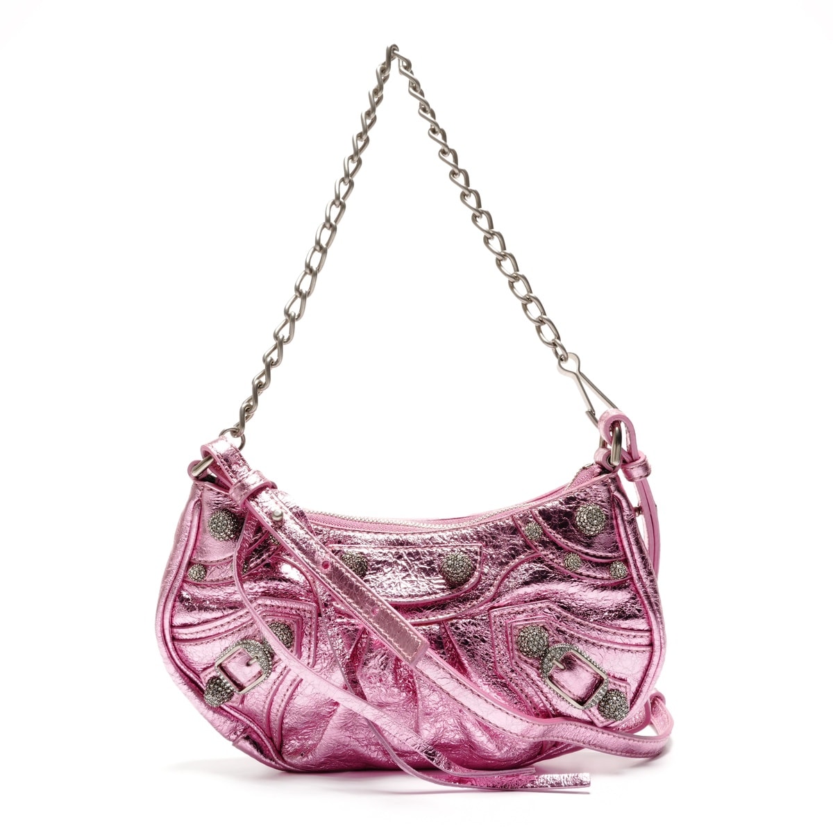 バレンシアガ BALENCIAGA カゴール Le Cagole Mini Shoulder メタリック ショルダーバッグ【中古】