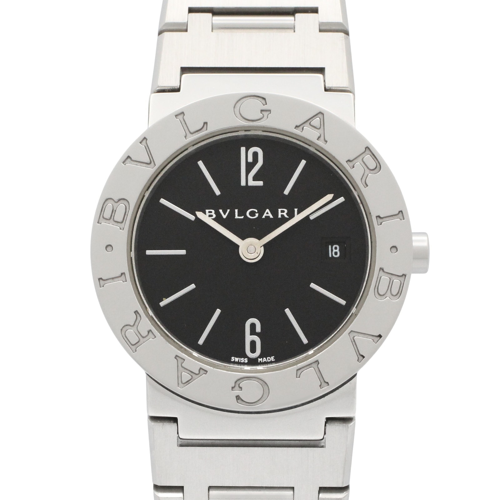 ブルガリ BVLGARI ブルガリ ブルガリ 腕時計 時計 ステンレススチール レディース ブラック系 BB26SS 【中古】