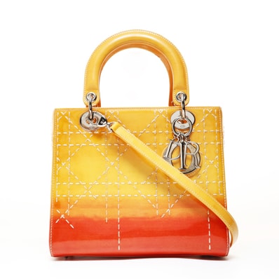 ディオール Dior レディディオール カナージュ グラデーション 2WAY ショルダーバッグ【中古】