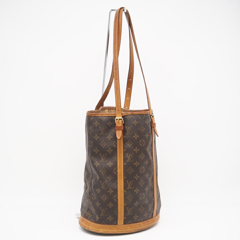 LOUIS VUITTON ルイ・ヴィトン モノグラム バケットGM M42236 ハンドバッグ ブラウン コーティングキャンバス レディース