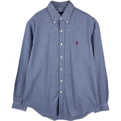 古着 ラルフローレン Ralph Lauren ギンガムチェック 長袖 ボタンダウンチェックシャツ メンズM相当/eaa676514