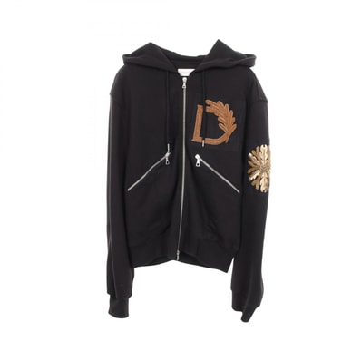 ドリスヴァンノッテン DRIES VAN NOTEN 刺繍 パーカー 衣料品 トップス コットン メンズ ブラック系 / ゴールド系 021163-1610-900 【中古】