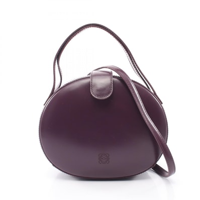 ロエベ LOEWE アナグラム 2WAY ハンドバッグ バッグ レザー レディース パープル系 【中古】