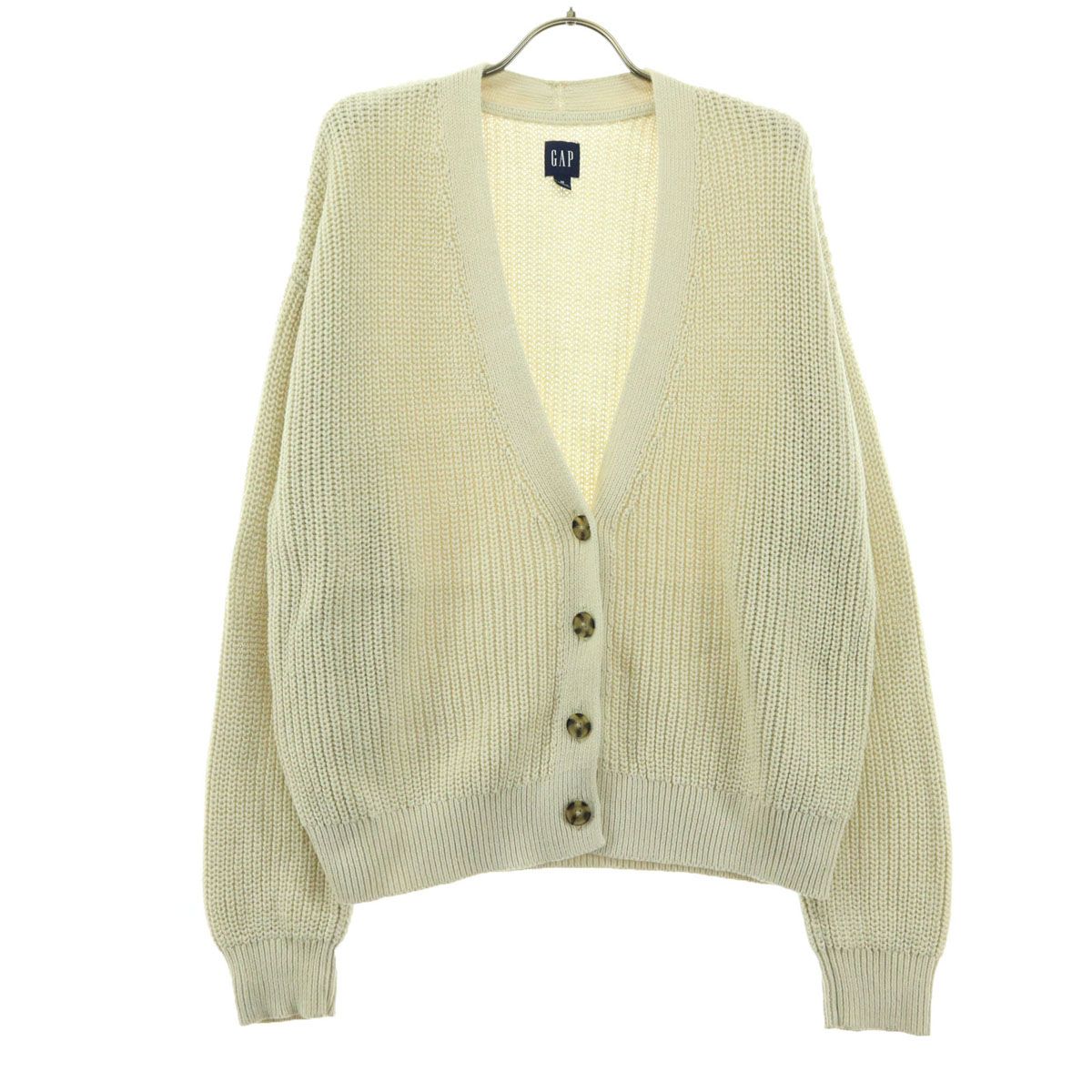 GAP ギャップ 長袖 ニットカーディガン M アイボリー
