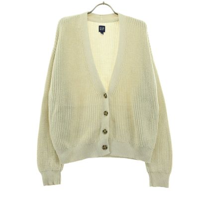 GAP ギャップ 長袖 ニットカーディガン M アイボリー