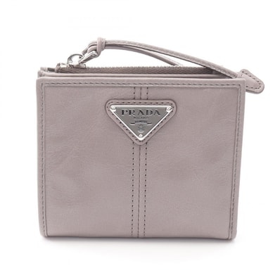 プラダ PRADA SOFT LUX 二つ折り財布 財布 レザー メンズ レディース グレー系 2ML0492CX7F0116 【新品】