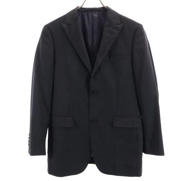 BURBERRY BLACK LABEL バーバリーブラックレーベル 三陽商会 ウール ストライプ テーラードジャケット 36R ブラック系