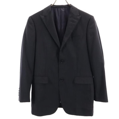 BURBERRY BLACK LABEL バーバリーブラックレーベル 三陽商会 ウール ストライプ テーラードジャケット 36R ブラック系