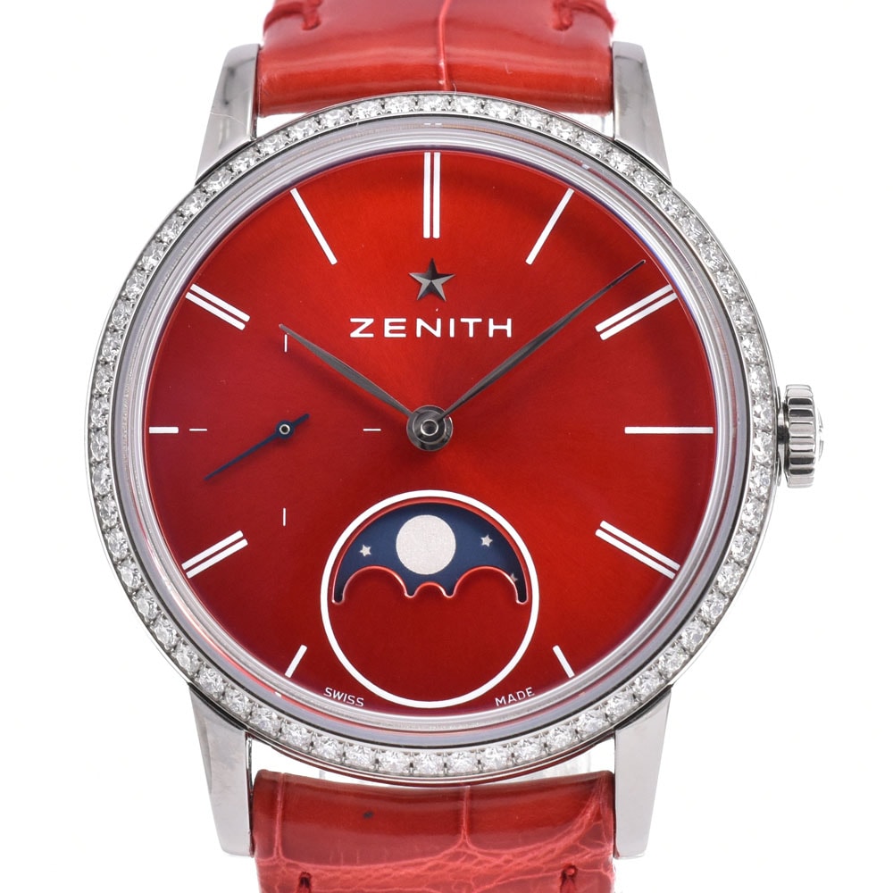 値下 ゼニス ZENITH 16.2334.692/71.C818 エリート レディ ムーンフェイズ 世界限定99本 レディース 美品 保証書付き D#147190