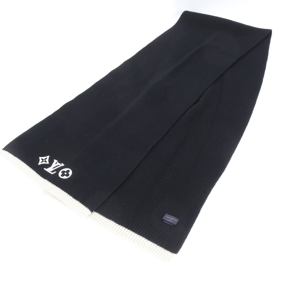 ■美品 ルイヴィトン エシャルプ LV ヘッドライン M77928 マフラー