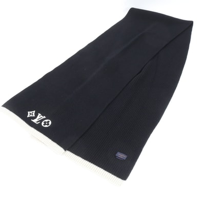 ■美品 ルイヴィトン エシャルプ LV ヘッドライン M77928 マフラー