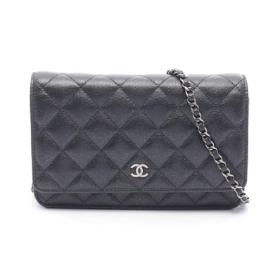 シャネル CHANEL マトラッセ ショルダーバッグ バッグ キャビアスキン(グレインドカーフ) レディース ブラック系 AP0250 【中古】