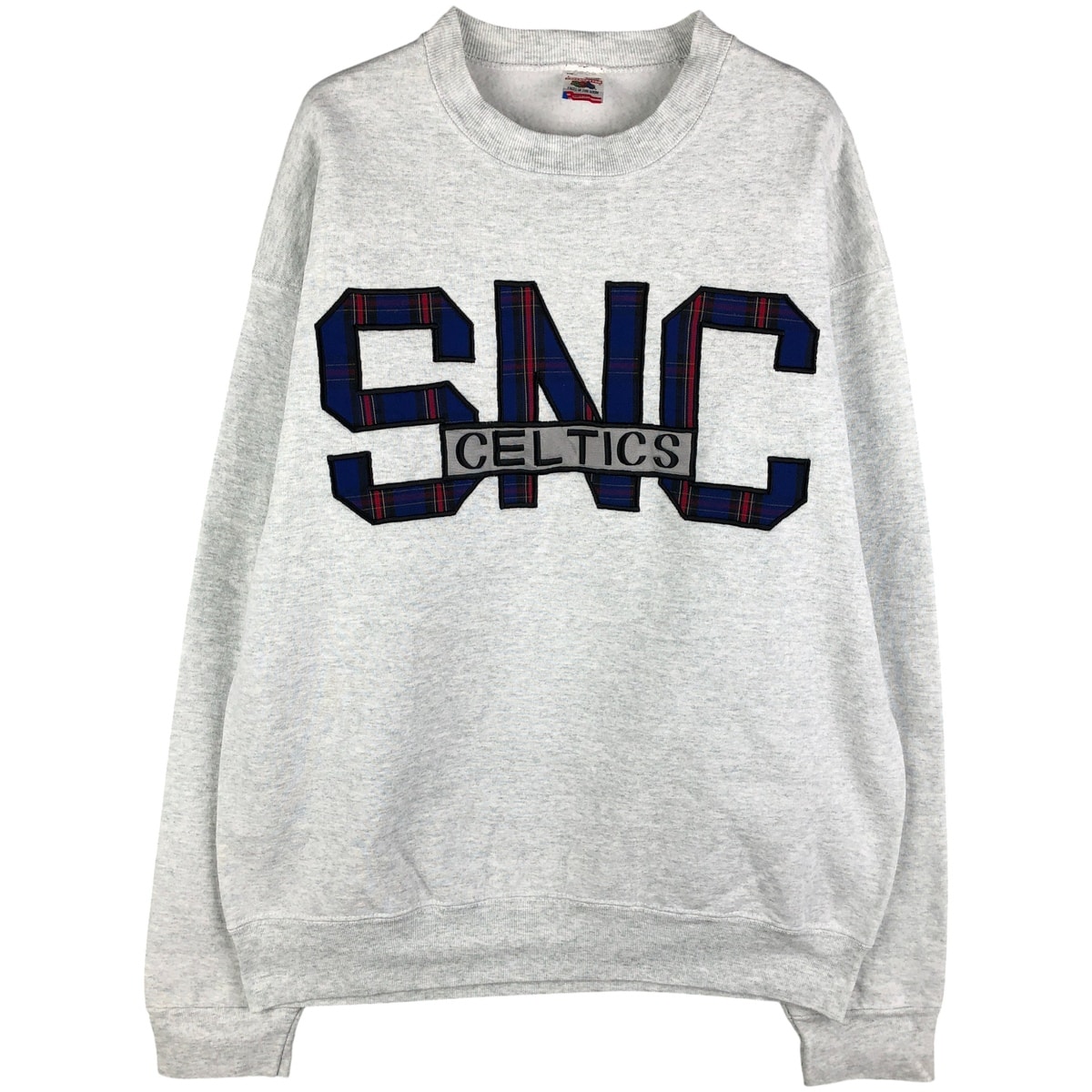 古着 90年代 フルーツオブザルーム FRUIT OF THE LOOM SUPERCOTTON チェック柄 スウェットシャツ トレーナー USA製 メンズL相当 ヴィンテージ/eaa482742