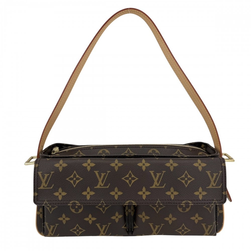 LOUIS VUITTON ルイヴィトン ショルダーバッグ ヴィバシテMM ハンドバッグ 肩掛け M51164 モノグラムキャンバス ブラウン 茶 ゴールド金具 レディース 美品【中古品】