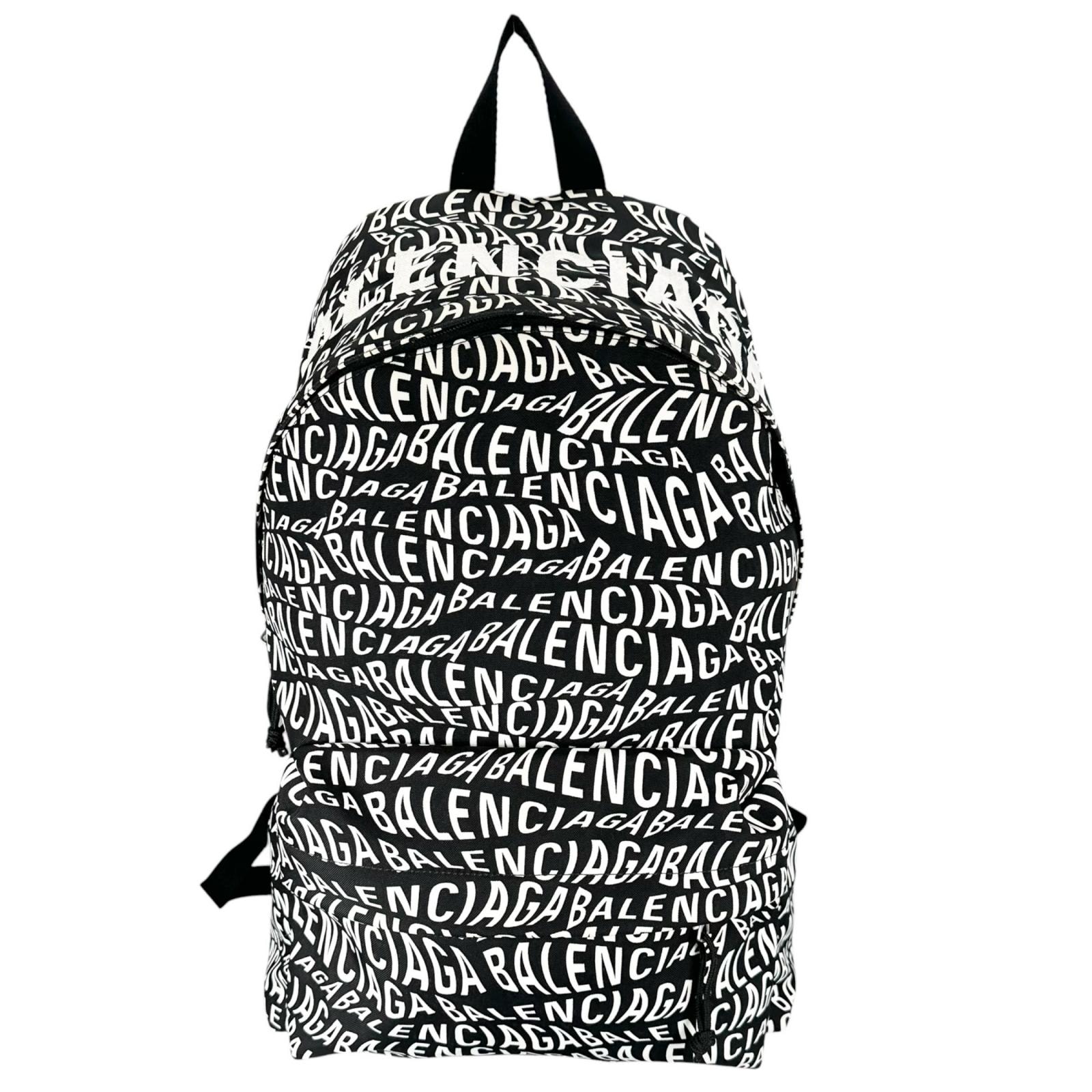 美品 BALENCIAGA バレンシアガ 507460 リュック・デイパック キャンバス ブラック レディース【中古】