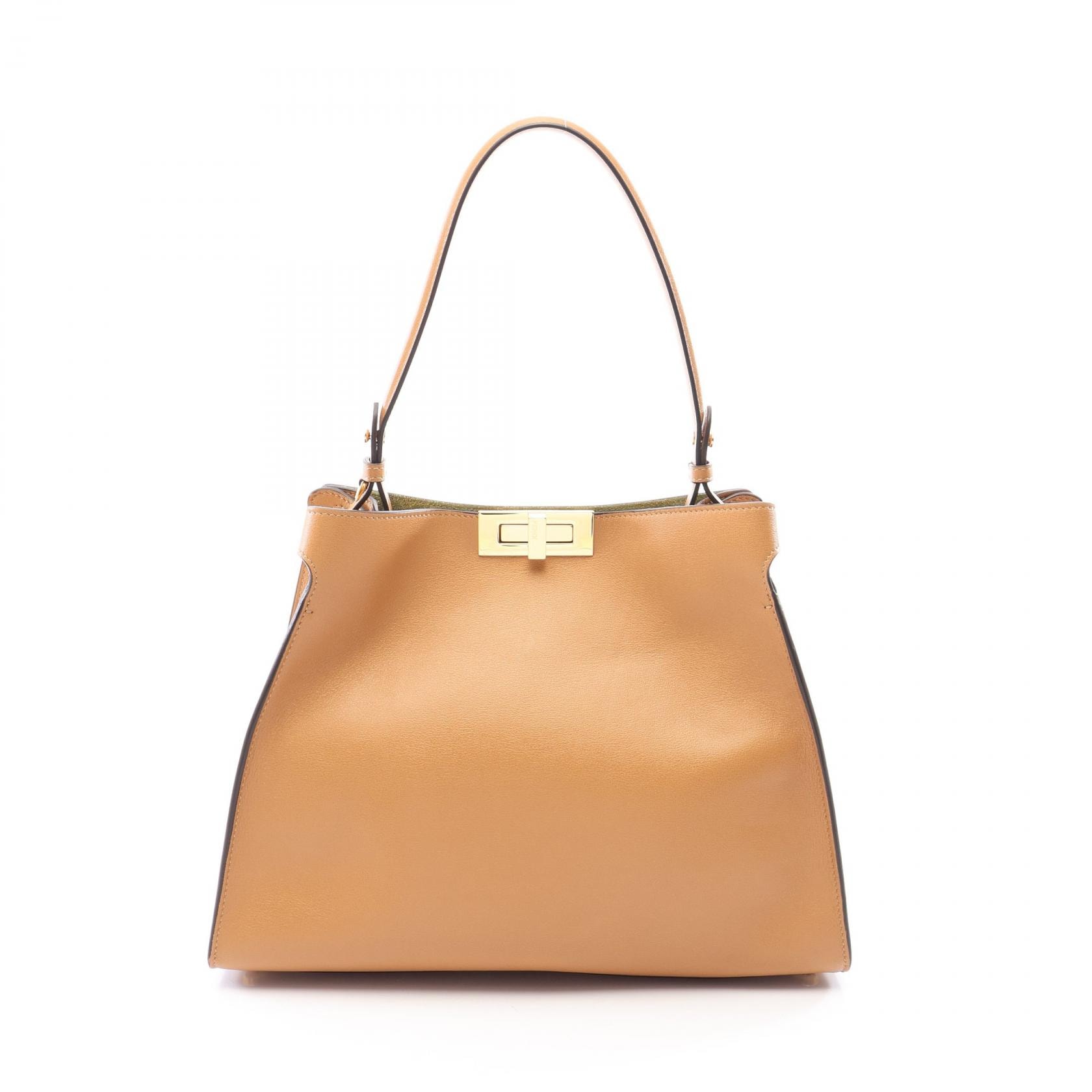 フェンディ FENDI ウェイ ミディアム ショルダーバッグ バッグ レザー レディース ブラウン系 8BN368 【中古】