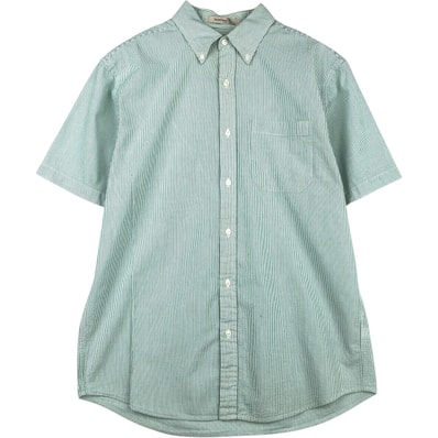 古着 90~00年代 エルエルビーン L.L.Bean TRADITIONAL FIT 半袖 ボタンダウン ストライプシャツ メンズM相当 ヴィンテージ/eaa605063
