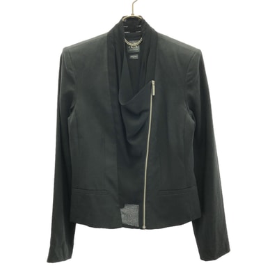 ARMANI EXCHANGE アルマーニ エクスチェンジ ノーカラー ジップジャケット S/P ブラック