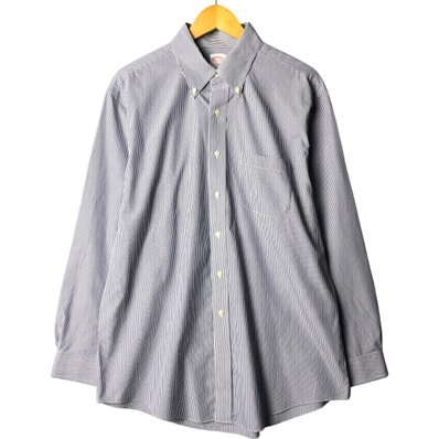 古着 ブルックスブラザーズ Brooks Brothers 346 長袖 ボタンダウンストライプシャツ メンズL相当/eaa566940
