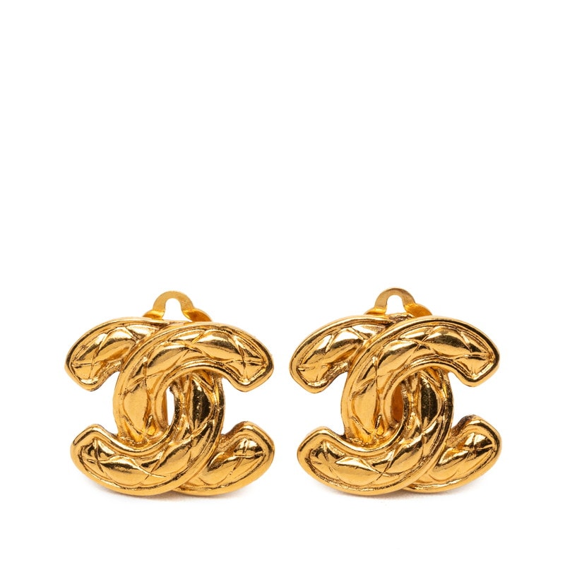 シャネル マトラッセ ココマーク イヤリング ゴールド メッキ レディース CHANEL 【中古】