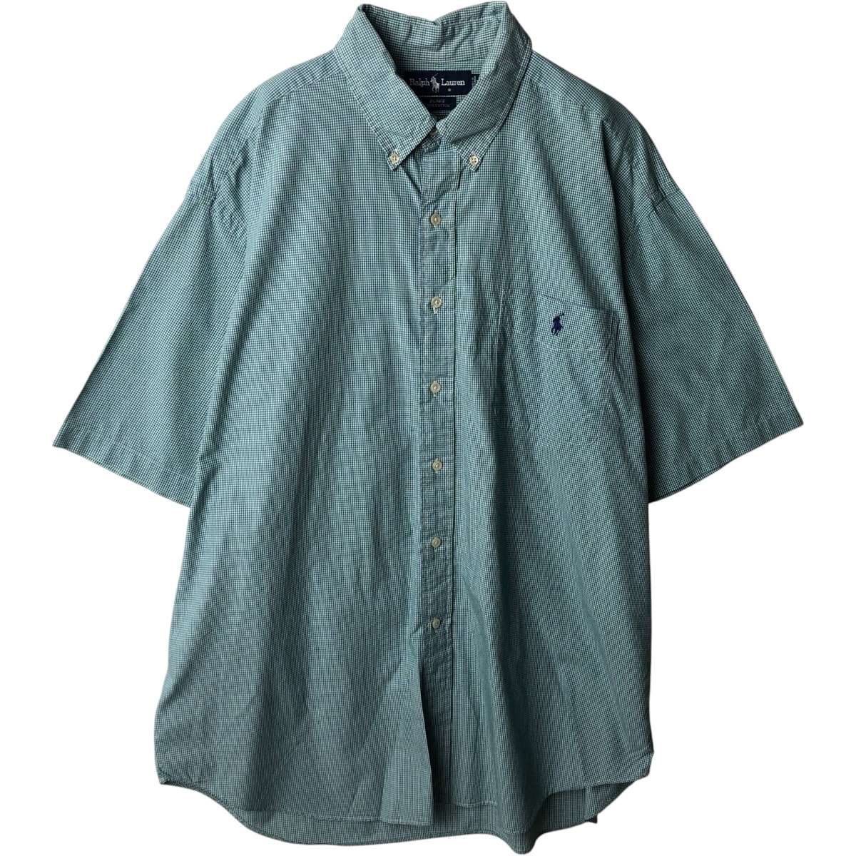 古着 ラルフローレン Ralph Lauren POLO RALPH LAUREN BLAKE ギンガムチェック 半袖 ボタンダウン チェックシャツ メンズXL相当/eaa637717