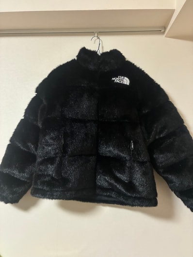 Supreme x The North Face Faux Fur Nuptse Jacket "Black"