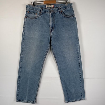 古着 リーバイス Levi's デニムパンツ 505 ブルーデニム ジーンズ ジーパン ストレート 大きいサイズ w36 L30 アイスブルー系 メンズ