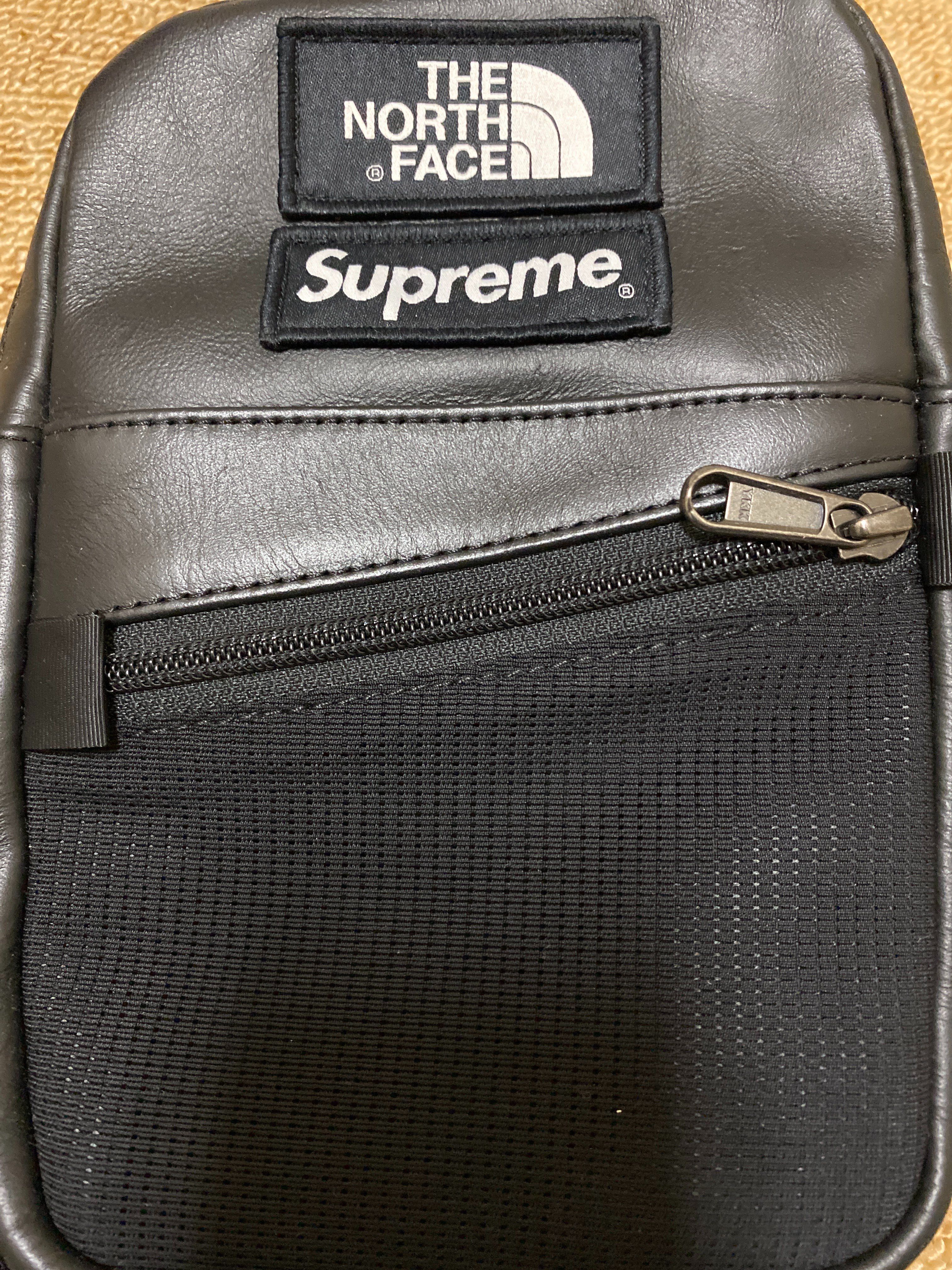 Supreme x The North Face Leather Shoulder Bag "Black"