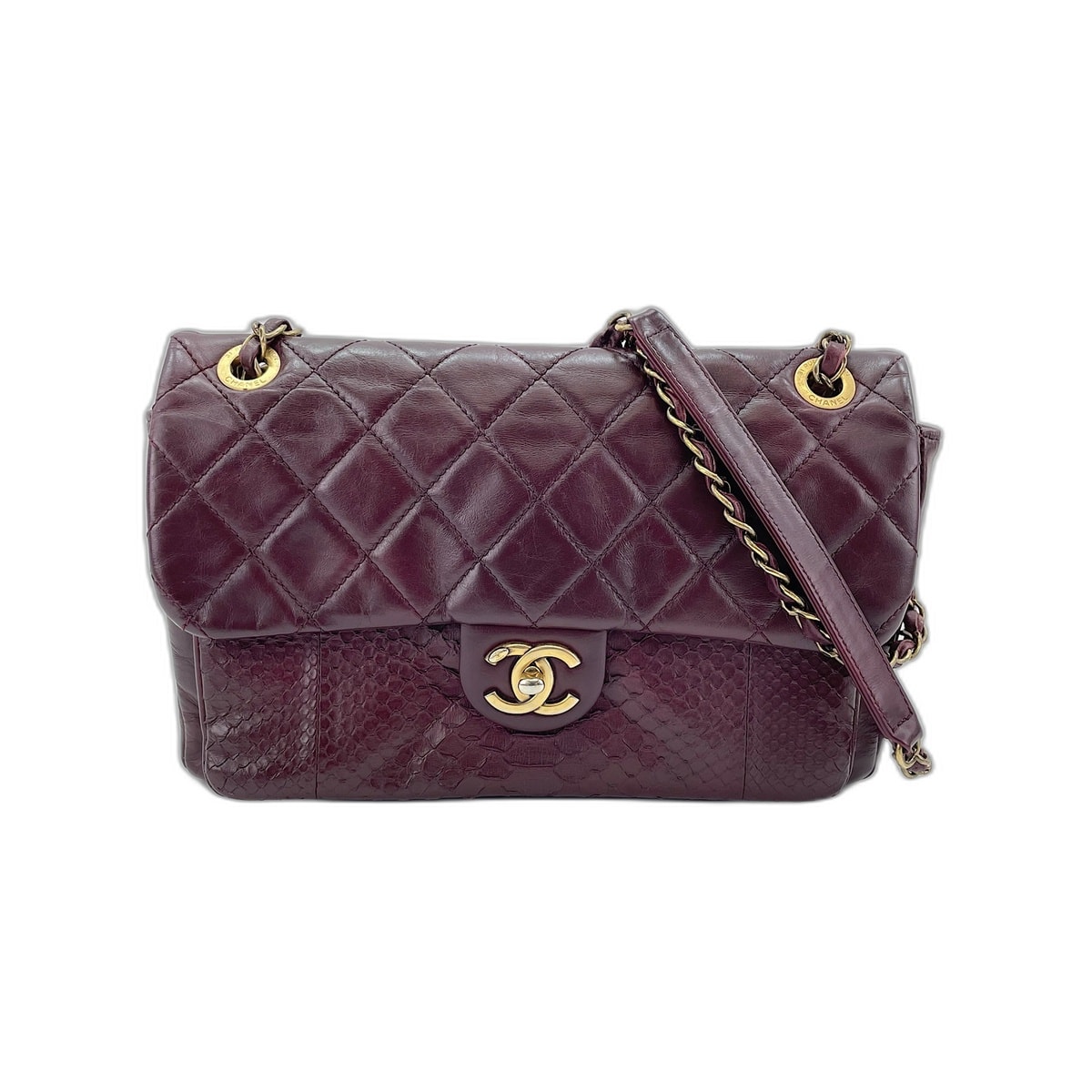 シャネル CHANEL マトラッセ ショルダーバッグ パイソン【中古】