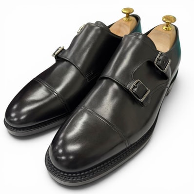 未使用品 ジョンロブ ドレスシューズ WILLIAM ブラック メンズ 9E