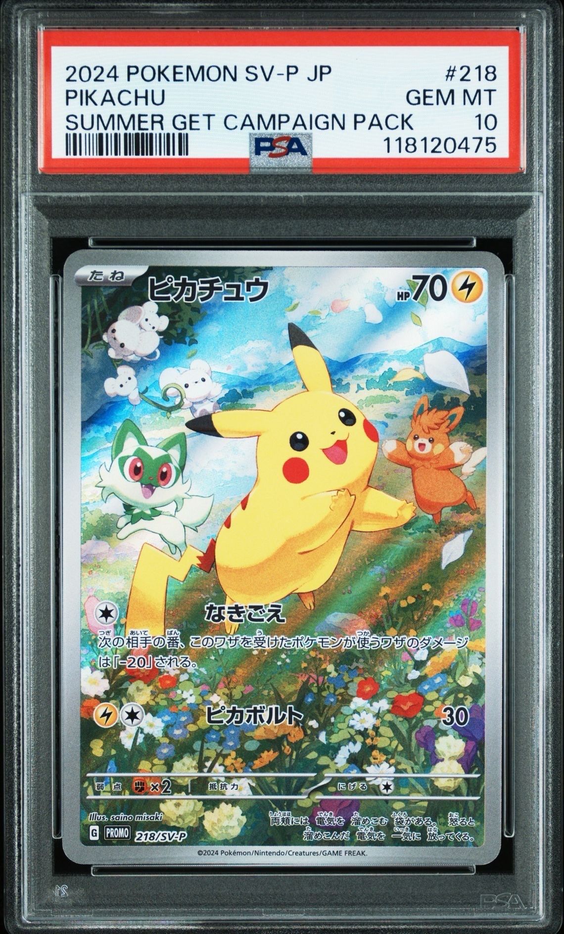 ピカチュウ P [SV-P 218](プロモカードパック「ポケカの夏がキタ!プロモカードGetキャンペーン!」)