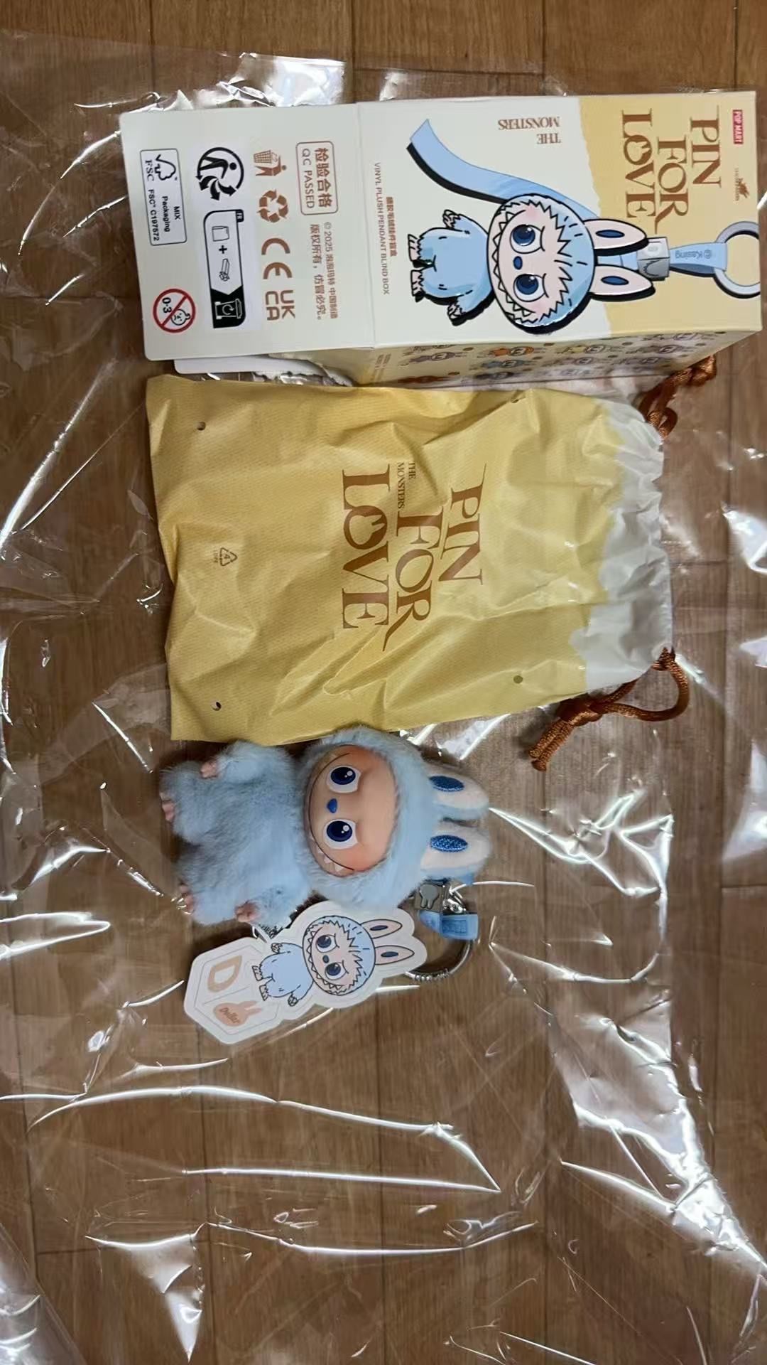 POP MART THE MONSTERS (LABUBU) Pin for Love Series-Vinyl Plush Pendant (A-M) D