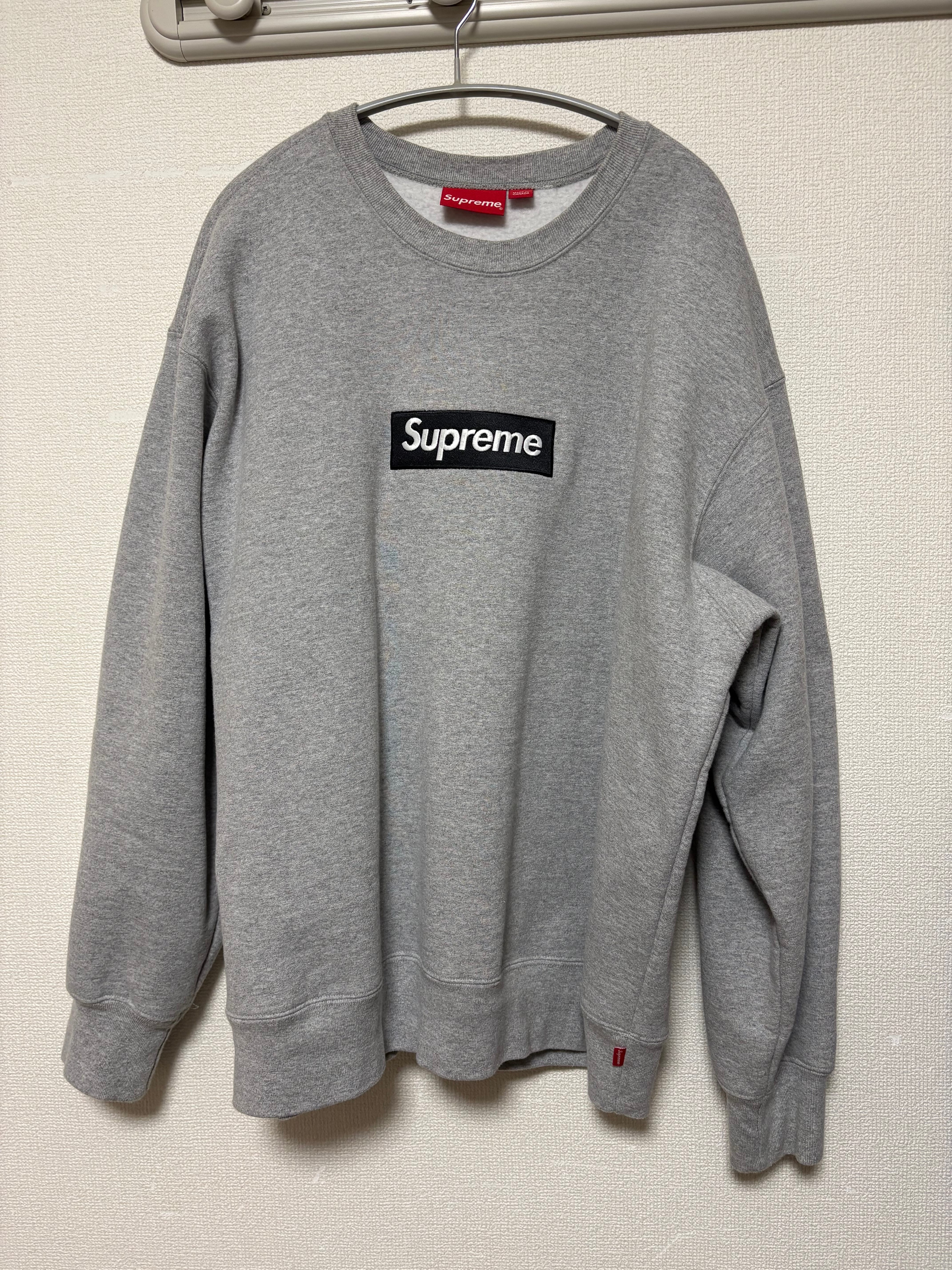 Supreme Box Logo Crewneck "Heather Grey" (22FW)
