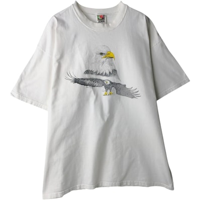 古着 フルーツオブザルーム FRUIT OF THE LOOM SUPER COTTON 鷲柄 イーグル柄 アニマルTシャツ USA製 メンズXL相当/eaa641714