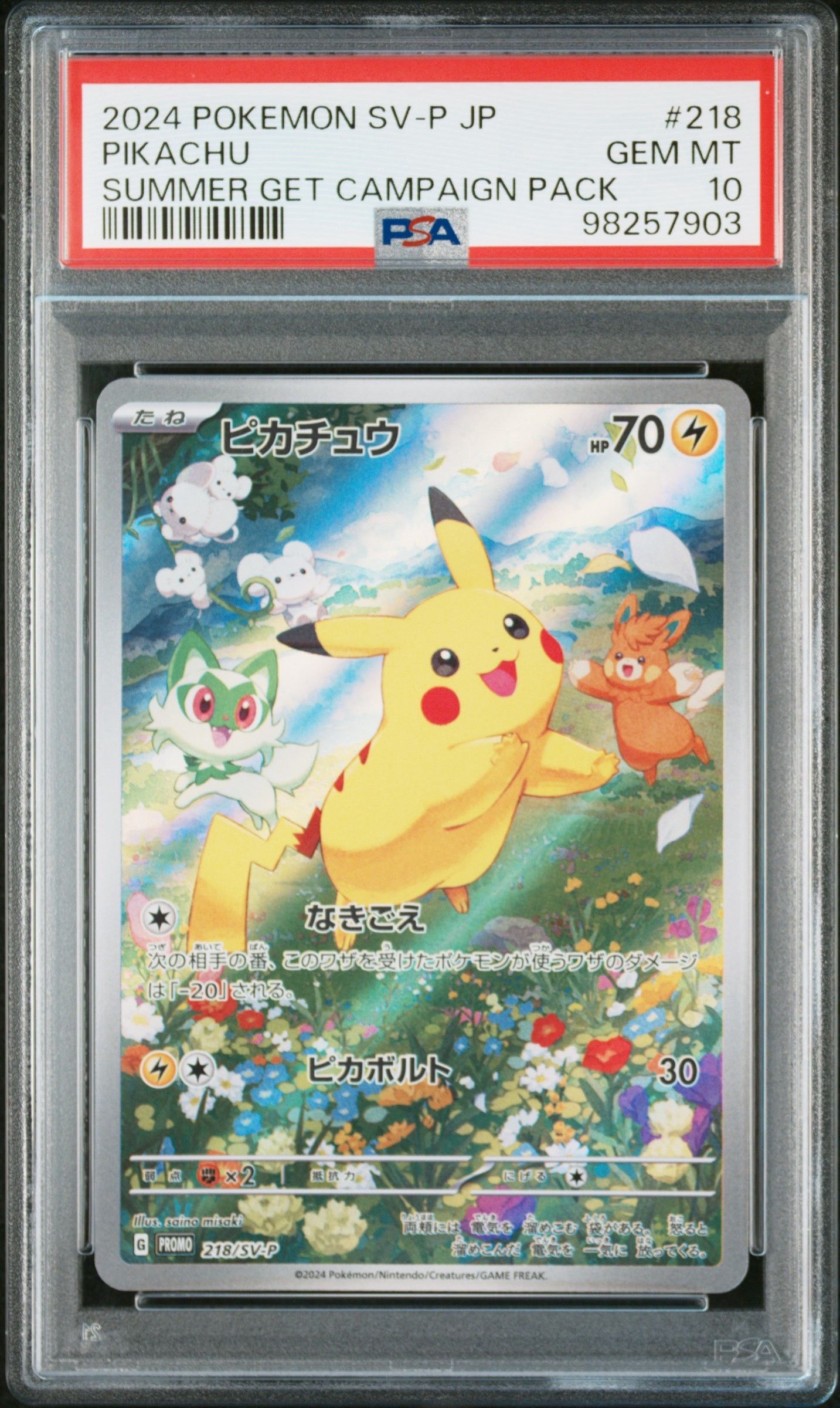 ピカチュウ P [SV-P 218](プロモカードパック「ポケカの夏がキタ!プロモカードGetキャンペーン!」)