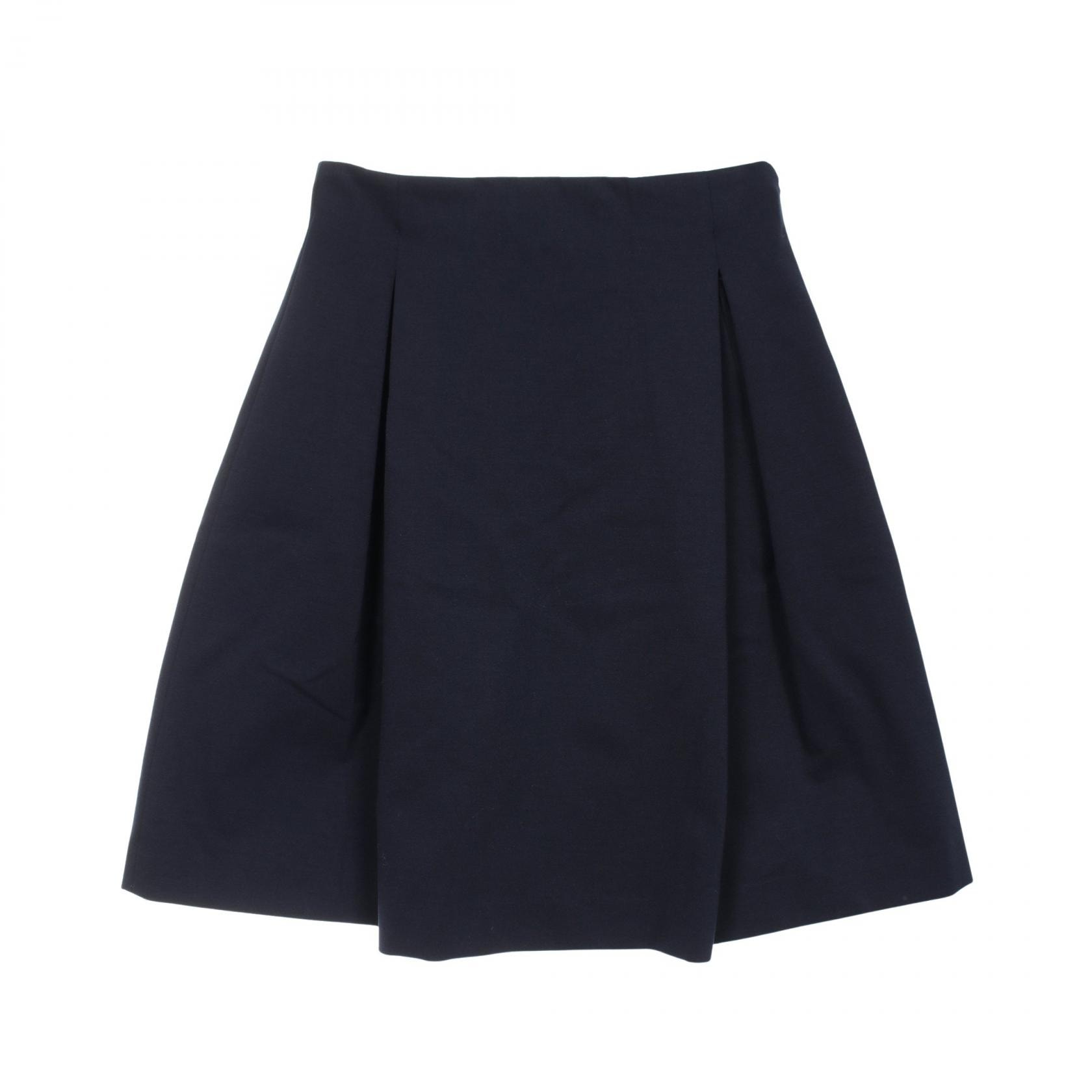 ジルサンダー JIL SANDER スカート 衣料品 ボトムス レーヨン ナイロン レディース ネイビー系 【中古】