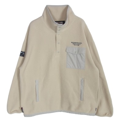 NEIGHBORHOOD ネイバーフッド 25AW 252FPNH-CSM02 FLEECE STAND COLLAR LS フリース スタンドカラー フリース スナップ プルオーバー ジャケット ブルゾン ベージュ系 XL【中古】