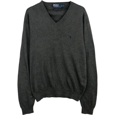 古着 ラルフローレン Ralph Lauren POLO by Ralph Lauren Vネック ピマコットンニットセーター メンズL相当/eaa627561
