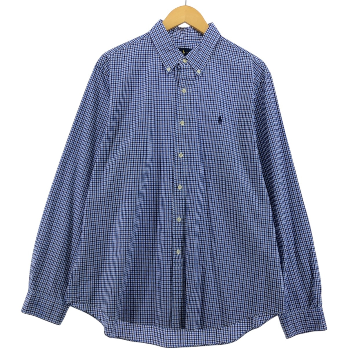 古着 ラルフローレン Ralph Lauren ギンガムチェック 長袖 ボタンダウンチェックシャツ メンズXL相当/eaa521303