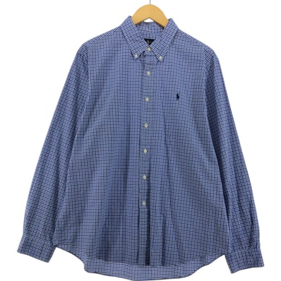 古着 ラルフローレン Ralph Lauren ギンガムチェック 長袖 ボタンダウンチェックシャツ メンズXL相当/eaa521303