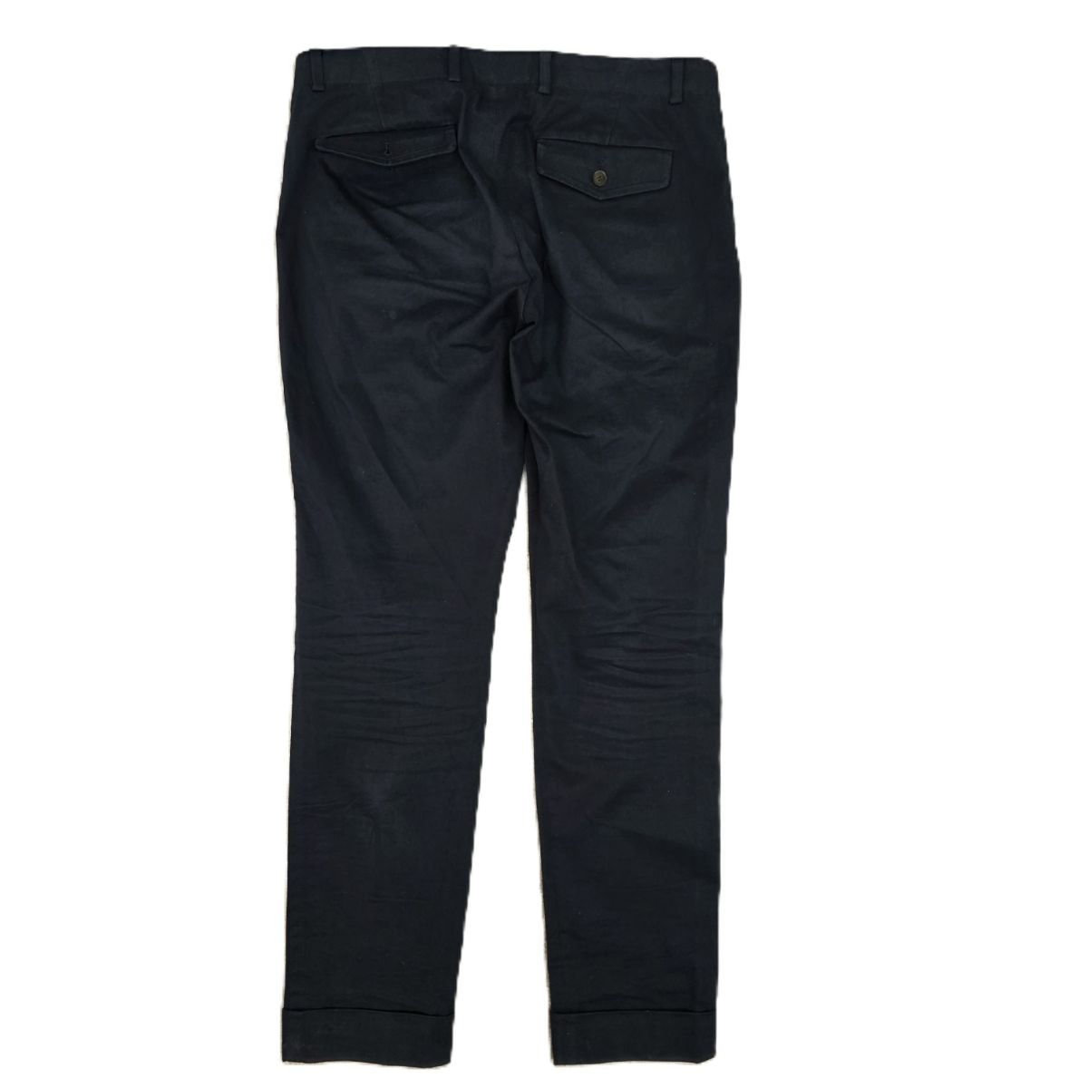GUCCI グッチ スラックスパンツ riding シェリーライン ストレッチ ネイビー 48 パンツ 48 コットン メンズ【中古】
