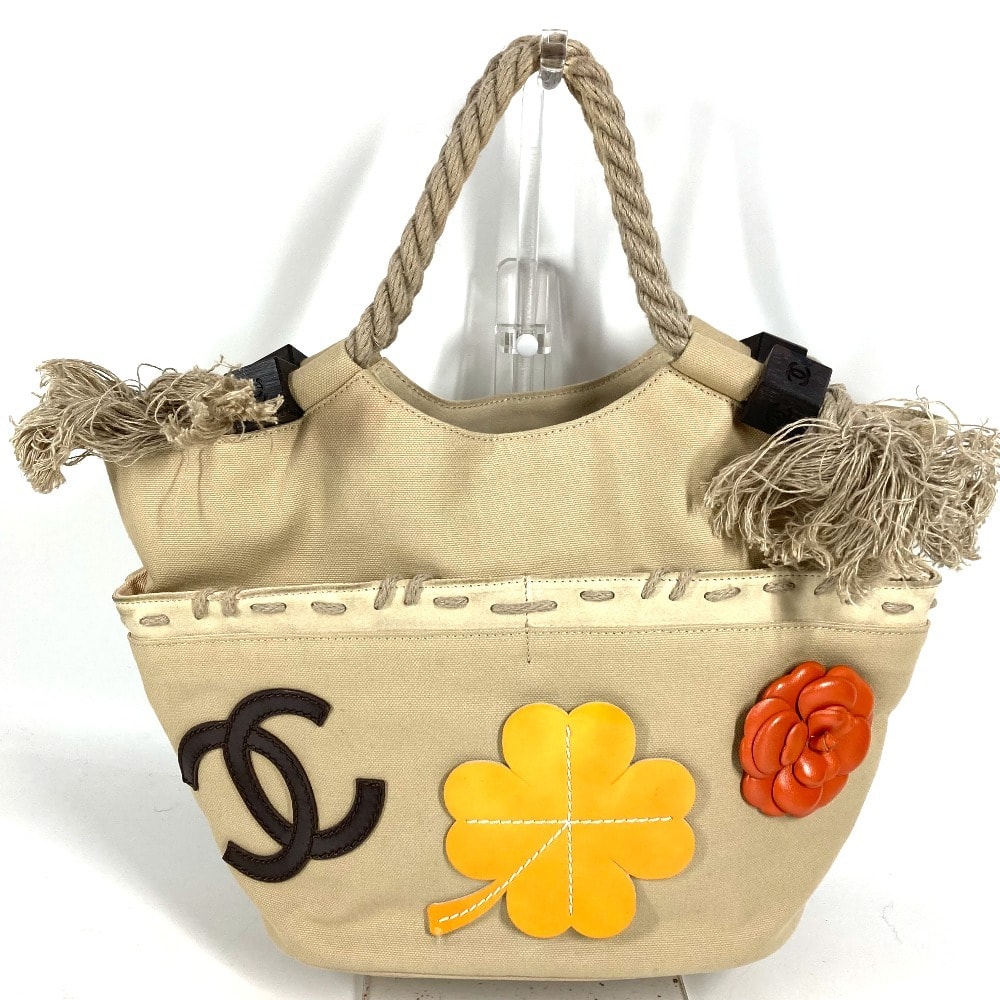 シャネル CHANEL CC ココマーク ロゴ デカココ フィッシュネット カバン ショルダーバッグ 肩掛け カバン ハンドバッグ キャンバス ベージュ