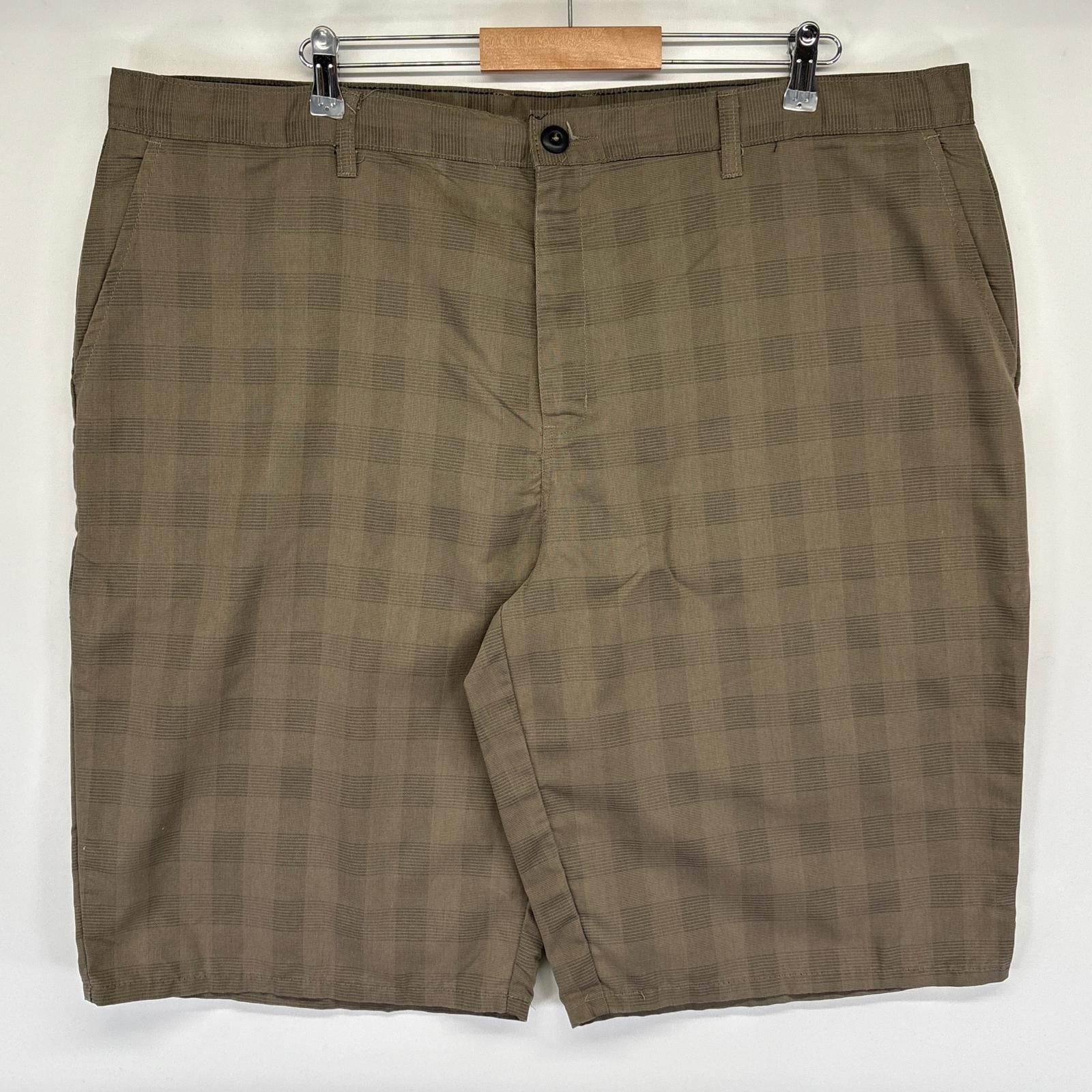 古着 ディッキーズ Dickies ショートパンツ ワーク ショーツ ハーフ ワンポイントロゴ チェック 大きいサイズ w44 ブラウン メンズ