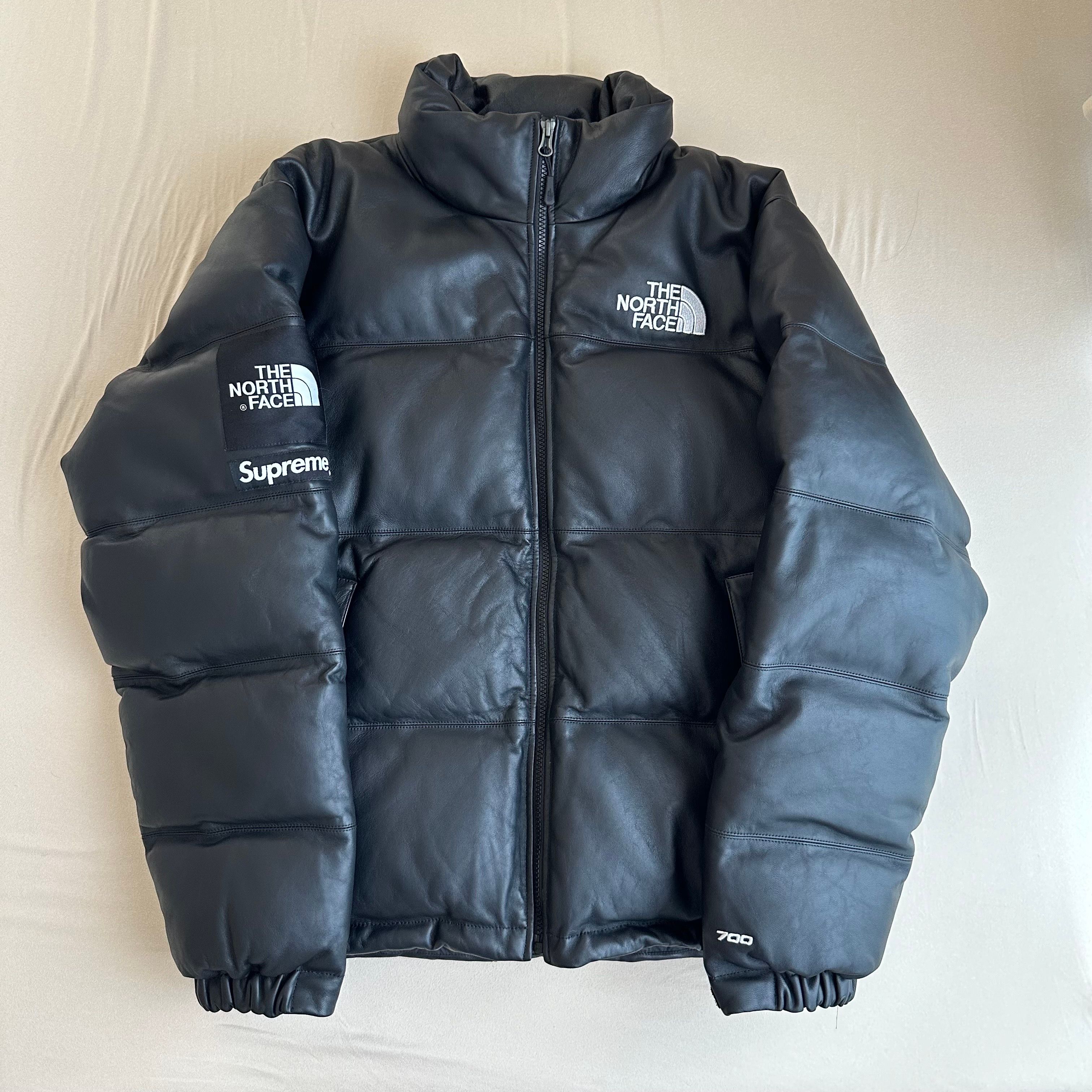 Supreme x The North Face Leather Nuptse Jacket "Black"