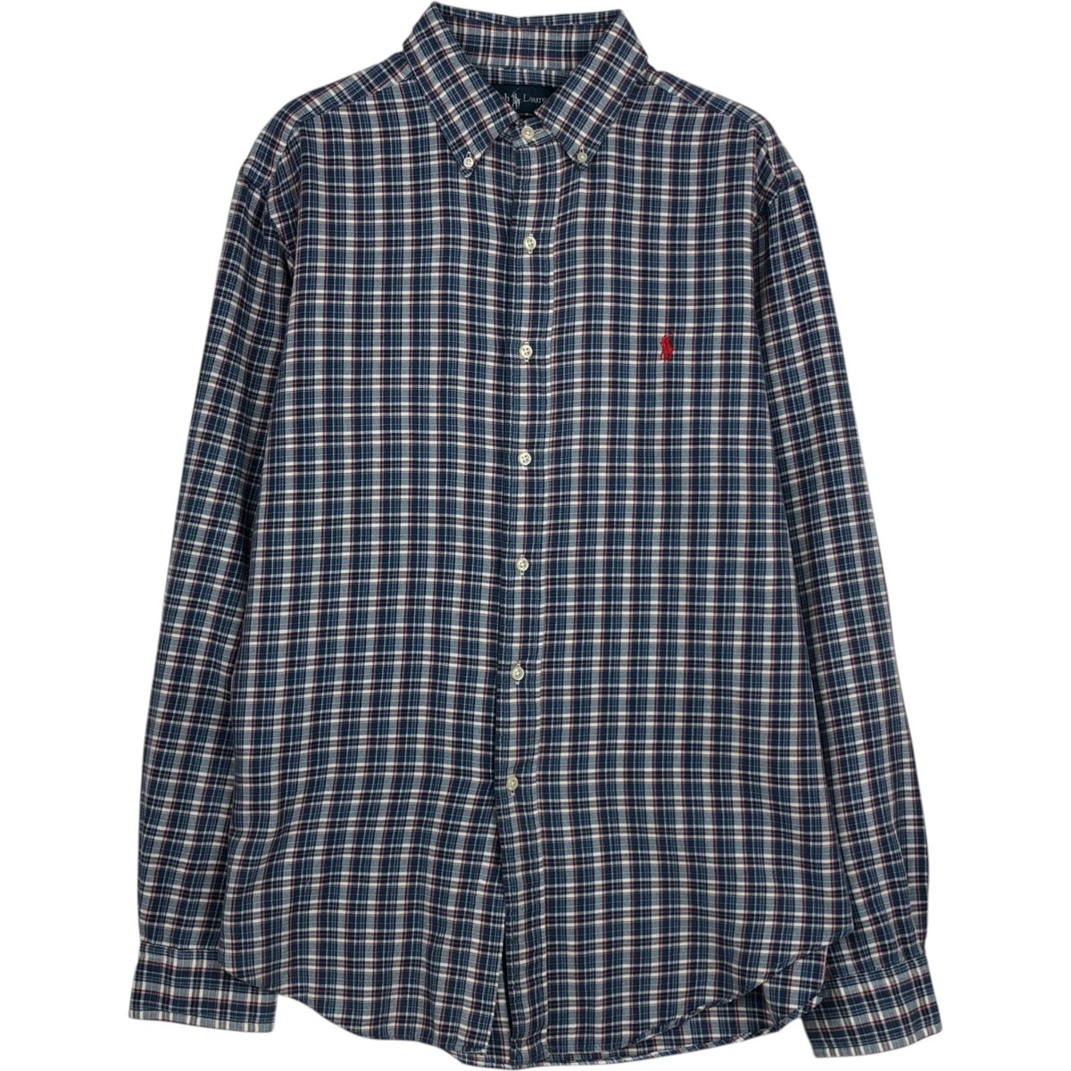 古着 ラルフローレン Ralph Lauren CLASSIC FIT クラシックフィット 長袖 ボタンダウンチェックシャツ メンズL相当/eaa628613