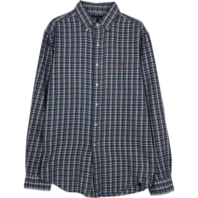 古着 ラルフローレン Ralph Lauren CLASSIC FIT クラシックフィット 長袖 ボタンダウンチェックシャツ メンズL相当/eaa628613