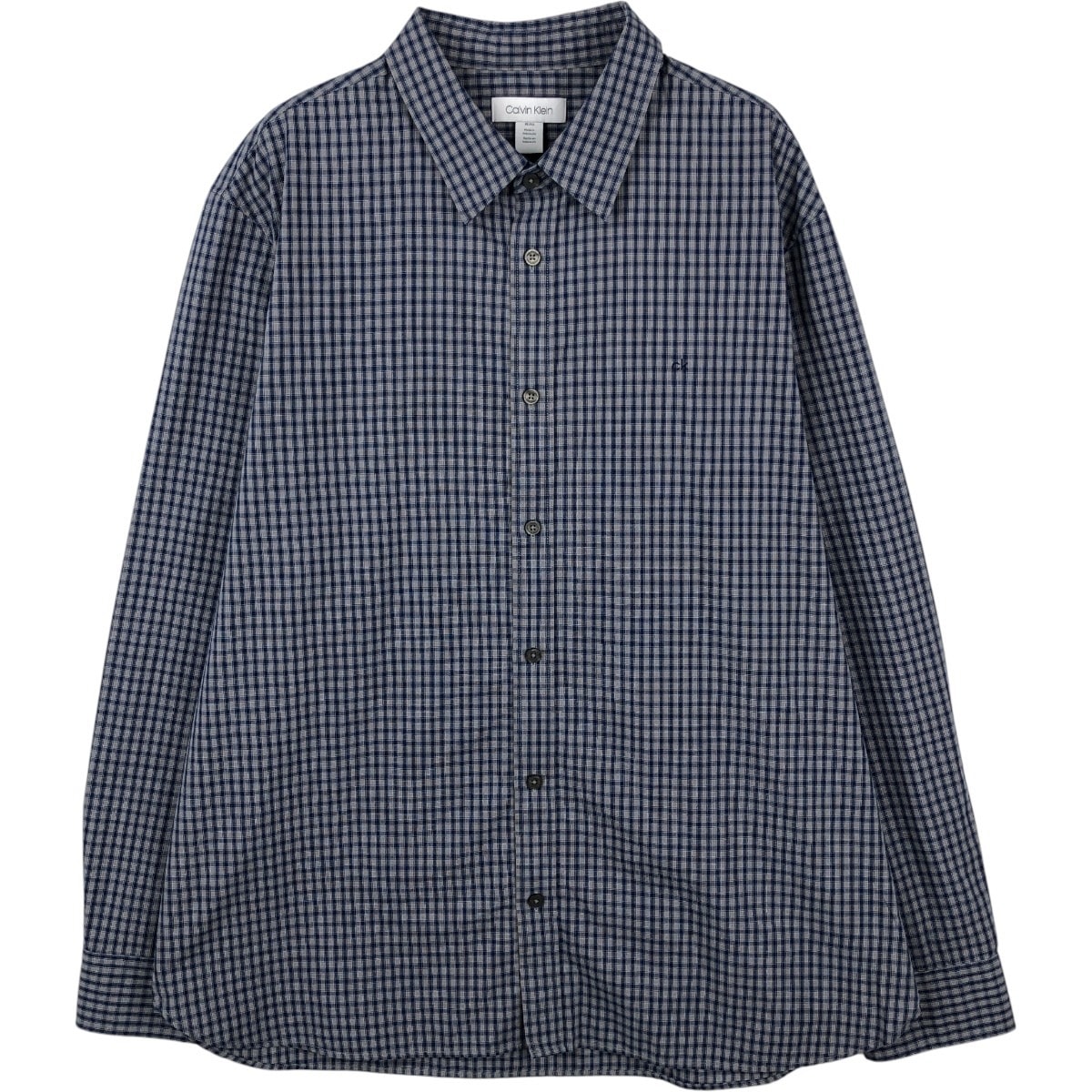 古着 カルバンクライン Calvin klein 長袖 コットンチェックシャツ メンズXL相当/eaa662560
