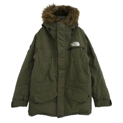 THE NORTH FACE ノースフェイス ダウンジャケット ND91807 ANTARCTICA PARKA アンタークティカ パーカ ファーフード ダウン ジャケット カーキ系 XL【中古】
