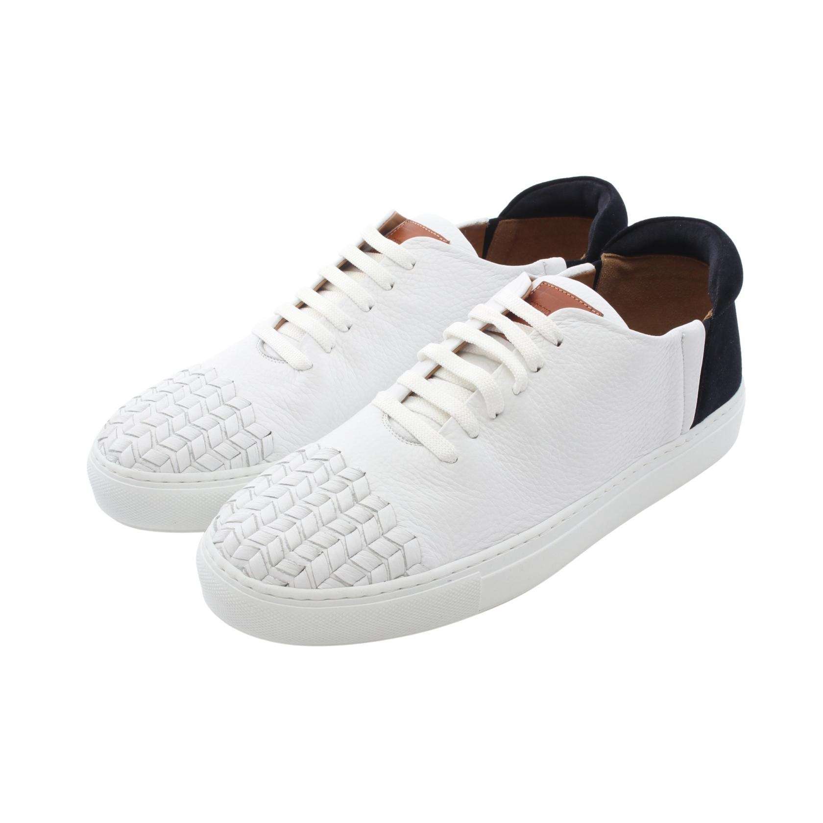 ジョルジオアルマーニ GIORGIO ARMANI スニーカー 靴 レザー スウェード メンズ ホワイト系 / ブラック系 【中古】