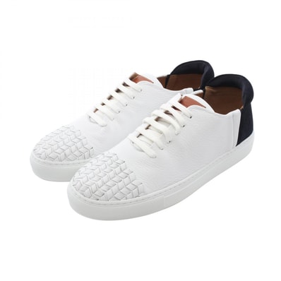 ジョルジオアルマーニ GIORGIO ARMANI スニーカー 靴 レザー スウェード メンズ ホワイト系 / ブラック系 【中古】